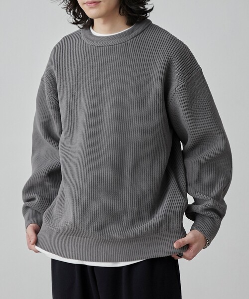 coen（コーエン）の「アンサンブルポリニットプルオーバー（ニット＋Tシャツセット）（ニット/セーター・メンズ・ネイビー/ブラック/オフホワイト/グレー・L/M/XL/S）」の3枚目の写真