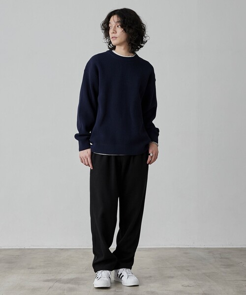 coen（コーエン）の「アンサンブルポリニットプルオーバー（ニット＋Tシャツセット）（ニット/セーター・メンズ・ネイビー/ブラック/オフホワイト/グレー・L/M/XL/S）」の20枚目の写真