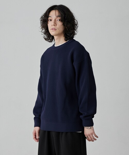 coen（コーエン）の「アンサンブルポリニットプルオーバー（ニット＋Tシャツセット）（ニット/セーター・メンズ・ネイビー/ブラック/オフホワイト/グレー・L/M/XL/S）」の21枚目の写真