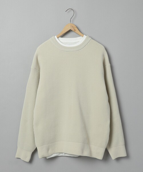 coen（コーエン）の「アンサンブルポリニットプルオーバー（ニット＋Tシャツセット）（ニット/セーター・メンズ・ネイビー/ブラック/オフホワイト/グレー・L/M/XL/S）」の6枚目の写真