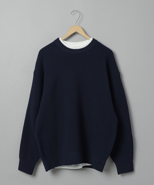 coen（コーエン）の「アンサンブルポリニットプルオーバー（ニット＋Tシャツセット）（ニット/セーター・メンズ・ネイビー/ブラック/オフホワイト/グレー・L/M/XL/S）」の9枚目の写真