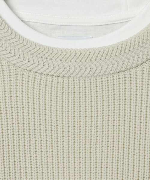 coen（コーエン）の「アンサンブルポリニットプルオーバー（ニット＋Tシャツセット）（ニット/セーター・メンズ・ネイビー/ブラック/オフホワイト/グレー・L/M/XL/S）」の15枚目の写真