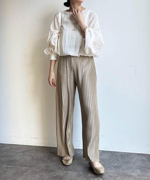 DouDou（ドゥドゥ）の「【新色追加】ドロストシアーブラウス（シャツ/ブラウス・レディース・ピンク/オフホワイト/チャコールグレー/ネイビー/オレンジ・FREE）」の18枚目の写真