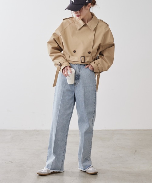 CIAOPANIC TYPY(チャオパニックティピー)の「【willow】ショートトレンチコート(トレンチコート・レディース・ベージュ/カーキ・ONE SIZE)」の13枚目の写真