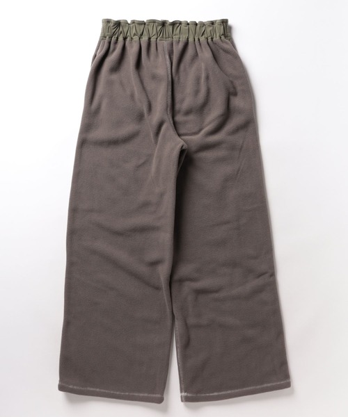 mi via loca（ミヴィアロカ）の「Vintageライク ボタン布帛使い フリースボア イージーパンツ（その他パンツ・レディース・チャコールグレー/ベージュ/ピンク・FREE）」の6枚目の写真