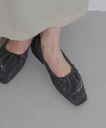 SENSE OF PLACE by URBAN RESEARCH | シャイニーギャザーフラットシューズ(パンプス)