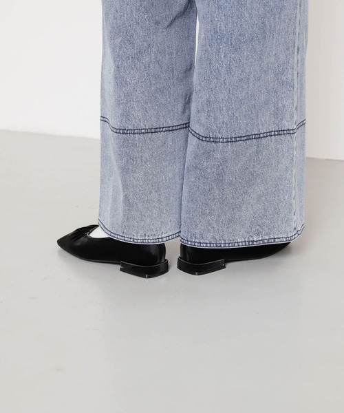 SENSE OF PLACE by URBAN RESEARCH(センスオブプレイスバイアーバンリサーチ)の「シャイニーギャザーフラットシューズ(パンプス・レディース・チャコールグレー/イエロー/ブラック・MEDIUM/SMALL/LARGE)」の22枚目の写真