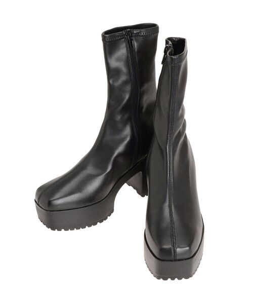 jouetie(ジュエティ)の「【EVOL】プラットフォームスクエアストレッチブーツ(ブーツ・レディース・ブラック・MEDIUM/LARGE)」の1枚目の写真