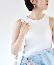 quaranciel（カランシエル）の「quaranciel:〈洗濯機可能〉カップ付き アメリカンスリーブ リブ タンクトップ（その他アンダーウェア/インナー）」