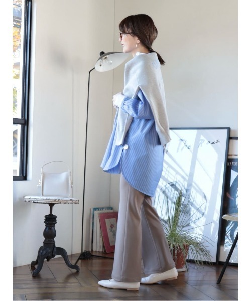 【専用】長めで体型カバー Theory バンドカラーシャツ チュニック Aletta vita シャツ チュニック バンドカラー シャーリング