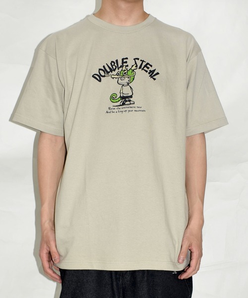DOUBLE STEAL(ダブルスティール)の「ドラゴンDOUBZ Tシャツ(Tシャツ/カットソー・メンズ・ホワイト/グレイッシュベージュ/ブラック・LARGE/X-LARGE/MEDIUM)」の4枚目の写真