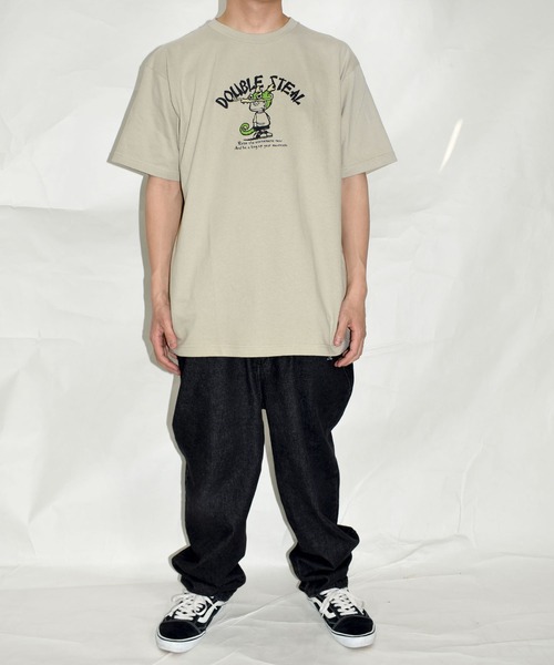 DOUBLE STEAL(ダブルスティール)の「ドラゴンDOUBZ Tシャツ(Tシャツ/カットソー・メンズ・ホワイト/グレイッシュベージュ/ブラック・LARGE/X-LARGE/MEDIUM)」の5枚目の写真