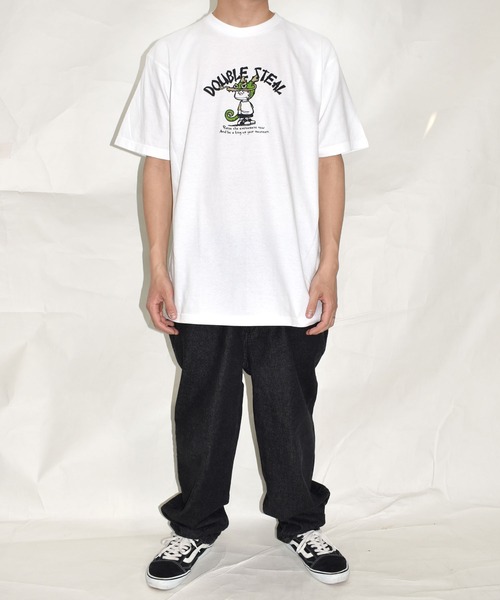 DOUBLE STEAL(ダブルスティール)の「ドラゴンDOUBZ Tシャツ(Tシャツ/カットソー・メンズ・ホワイト/グレイッシュベージュ/ブラック・LARGE/X-LARGE/MEDIUM)」の7枚目の写真
