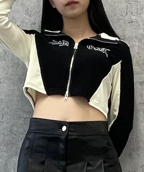 Figments（フィグメンツ）の「バイカーデザイントップス（Tシャツ/カットソー・レディース・ブラック・FREE）」の19枚目の写真