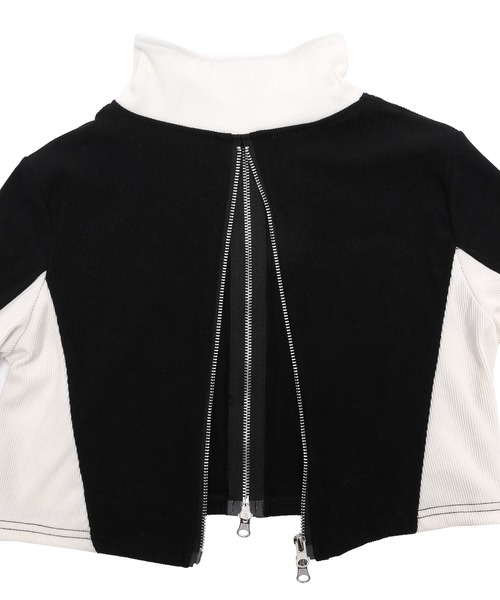 Figments（フィグメンツ）の「バイカーデザイントップス（Tシャツ/カットソー・レディース・ブラック・FREE）」の5枚目の写真