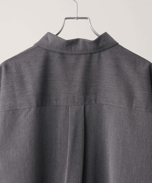 CLEL】Herringbone TR Short Sleeve Side Lace Skipper Shirt