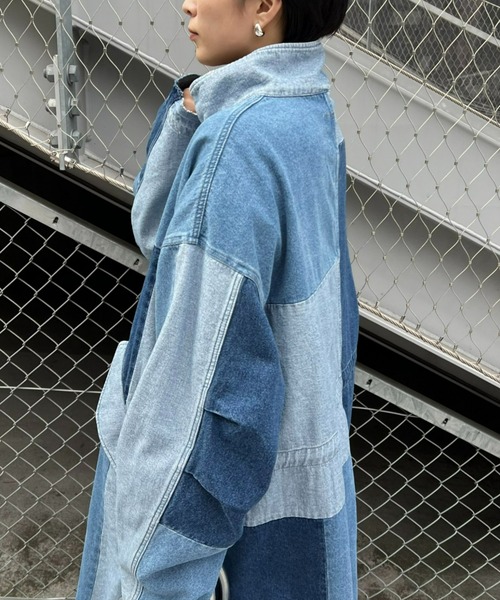 Y2K パッチワークモッズコート etsinta（エシンタ）の「【etsinta/エシンタ】デニムパッチ