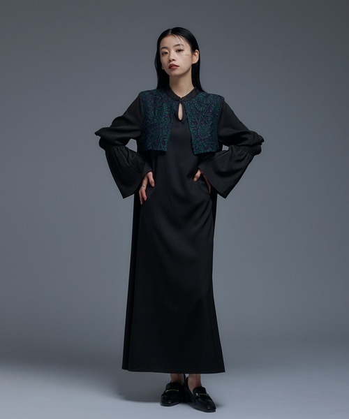 Ellno de Mavie（エルノデメヴィ）の「レースフラシワンピース（ワンピース・レディース・ブラック/グリーン系その他・FREE）」の10枚目の写真