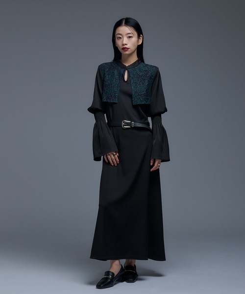 Ellno de Mavie（エルノデメヴィ）の「レースフラシワンピース（ワンピース・レディース・ブラック/グリーン系その他・FREE）」の8枚目の写真