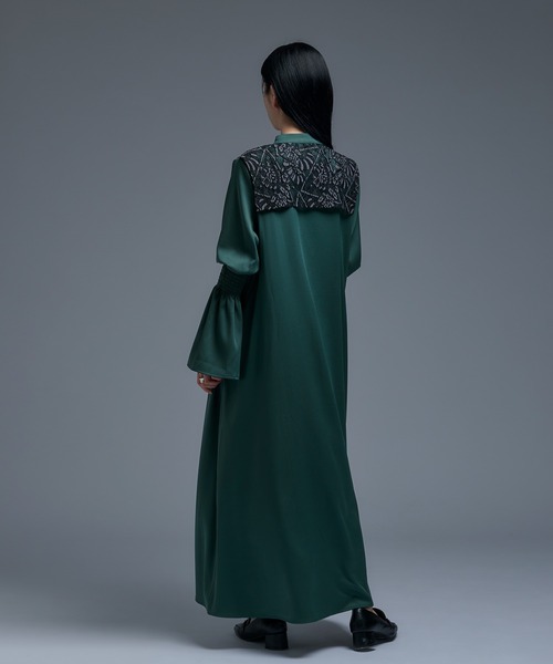 Ellno de Mavie（エルノデメヴィ）の「レースフラシワンピース（ワンピース・レディース・ブラック/グリーン系その他・FREE）」の4枚目の写真