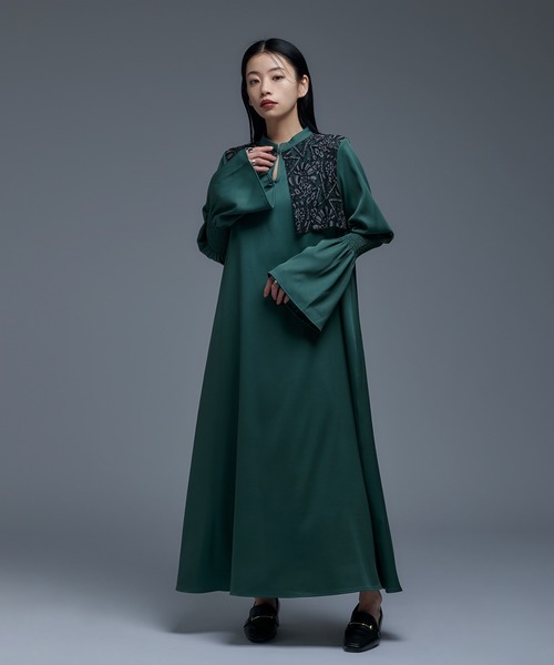 Ellno de Mavie（エルノデメヴィ）の「レースフラシワンピース（ワンピース・レディース・ブラック/グリーン系その他・FREE）」の17枚目の写真