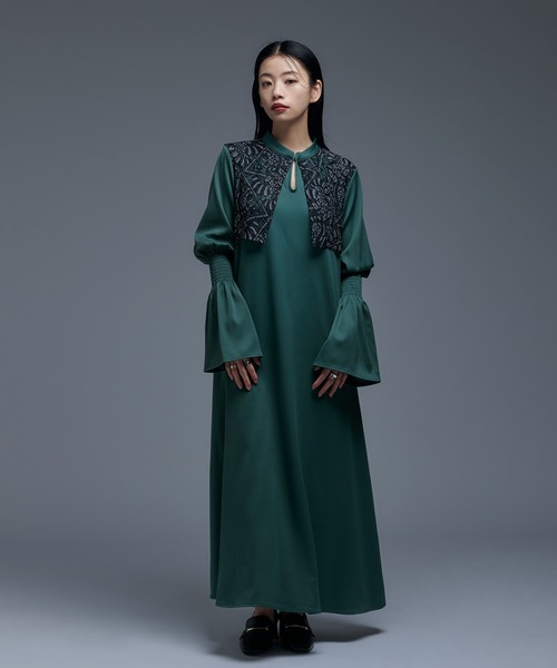 Ellno de Mavie（エルノデメヴィ）の「レースフラシワンピース（ワンピース・レディース・ブラック/グリーン系その他・FREE）」の16枚目の写真