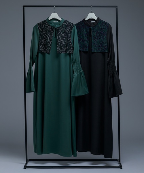 Ellno de Mavie（エルノデメヴィ）の「レースフラシワンピース（ワンピース・レディース・ブラック/グリーン系その他・FREE）」の15枚目の写真