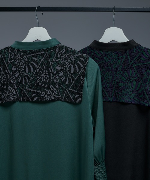 Ellno de Mavie（エルノデメヴィ）の「レースフラシワンピース（ワンピース・レディース・ブラック/グリーン系その他・FREE）」の14枚目の写真