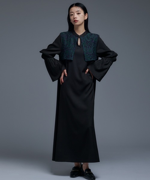 Ellno de Mavie（エルノデメヴィ）の「レースフラシワンピース（ワンピース・レディース・ブラック/グリーン系その他・FREE）」の13枚目の写真