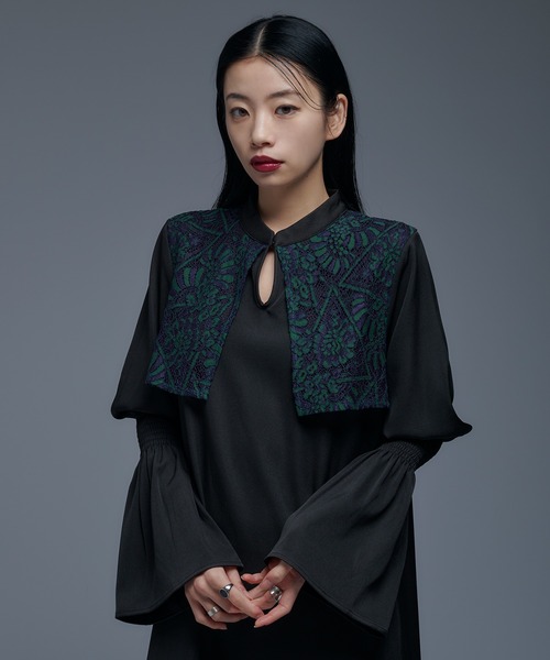 Ellno de Mavie（エルノデメヴィ）の「レースフラシワンピース（ワンピース・レディース・ブラック/グリーン系その他・FREE）」の18枚目の写真