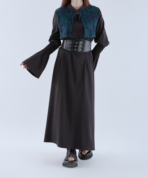 Ellno de Mavie（エルノデメヴィ）の「レースフラシワンピース（ワンピース・レディース・ブラック/グリーン系その他・FREE）」の21枚目の写真