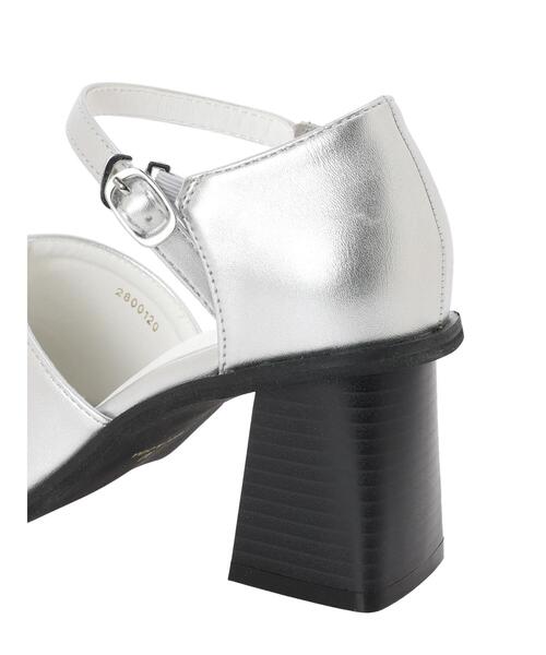 Te chichi TERRASSE（テチチテラス）の「ストラップチャンキーヒールパンプス（パンプス・レディース・オフホワイト/シルバー/ブラック・L/M）」の12枚目の写真