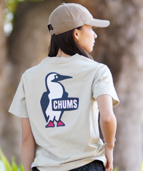 CHUMS(チャムス)の「CHUMS/チャムス Tシャツ LOGO CH11-2279(Tシャツ/カットソー・レディース・ホワイト/グレイッシュベージュ/ブラック/ブルー/マルチ・M/L)」の3枚目の写真