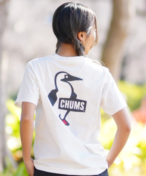 CHUMS(チャムス)の「CHUMS/チャムス Tシャツ LOGO CH11-2279(Tシャツ/カットソー・レディース・ホワイト/グレイッシュベージュ/ブラック/ブルー/マルチ・M/L)」の8枚目の写真