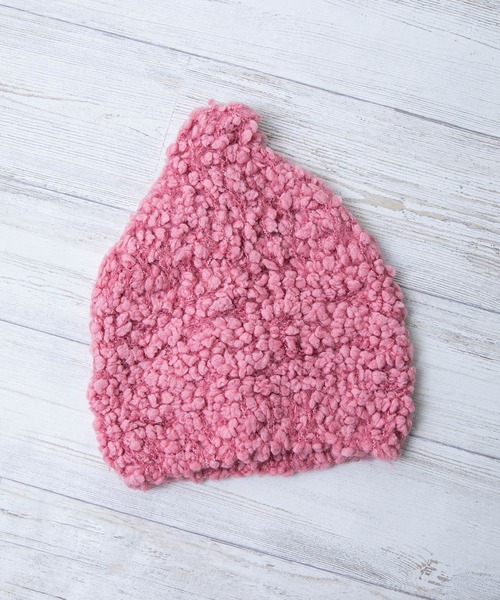 MIG&DEXI（ミグアンドデキシー）の「Donguri Knit ドングリニット 6232054（ニットキャップ/ビーニー・キッズ・ネイビー/ベージュ/ピンク/グレー・50㎝）」の4枚目の写真