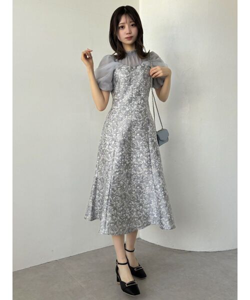 dazzlin（ダズリン）の「シアーベールジャカードワンピース（ドレス