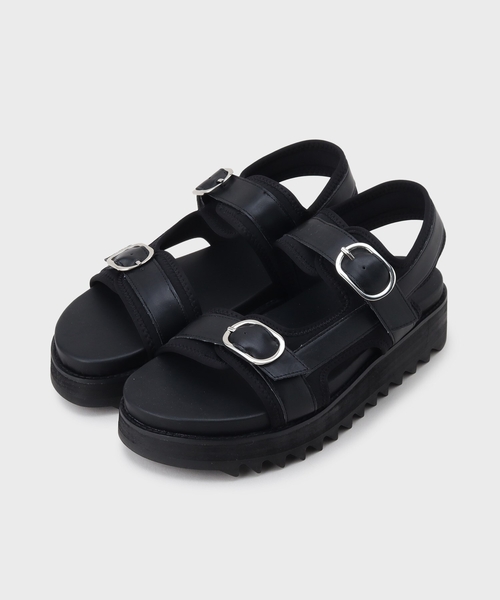 tk.TAKEO KIKUCHI（ティーケータケオキクチ）の「◆ダブルストラップシャークソールサンダル（サンダル・メンズ・ブラック/ブラック系・55/75/65）」の11枚目の写真