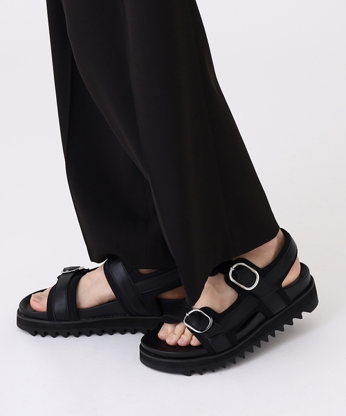 tk.TAKEO KIKUCHI（ティーケータケオキクチ）の「◆ダブルストラップシャークソールサンダル（サンダル・メンズ・ブラック/ブラック系・55/75/65）」の12枚目の写真