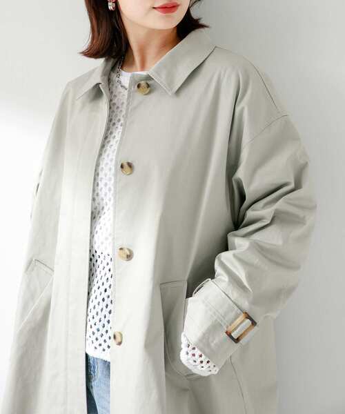 URBAN RESEARCH Sonny Label(アーバンリサーチサニーレーベル)の「オーバーサイズステンカラーコート(ステンカラーコート・レディース・ライトグレー/ベージュ/チャコールグレー・FREE)」の5枚目の写真