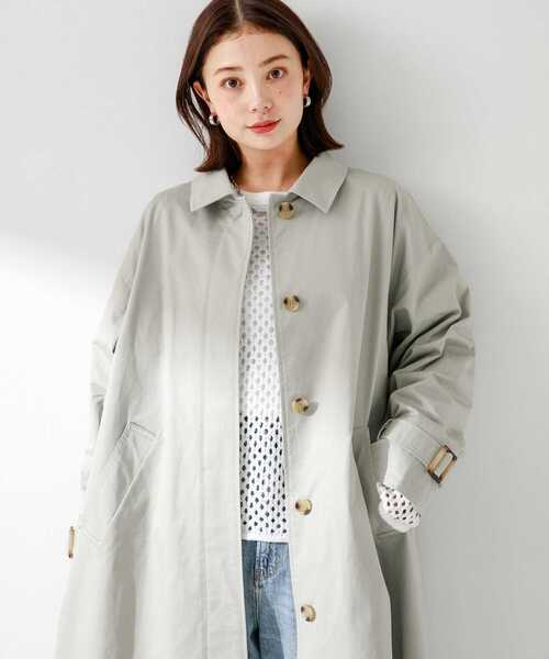 URBAN RESEARCH Sonny Label(アーバンリサーチサニーレーベル)の「オーバーサイズステンカラーコート(ステンカラーコート・レディース・ライトグレー/ベージュ/チャコールグレー・FREE)」の6枚目の写真