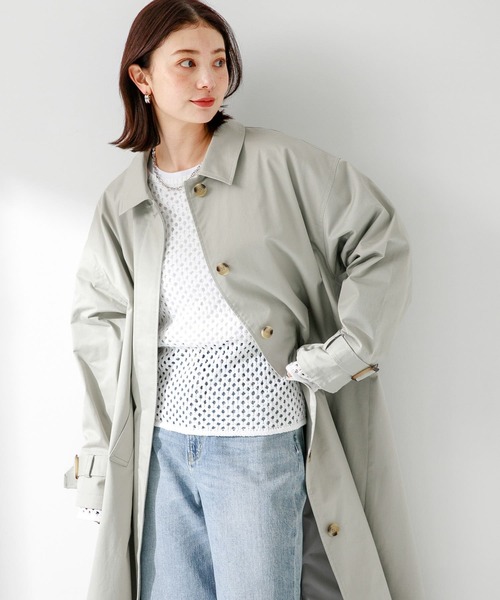 URBAN RESEARCH Sonny Label(アーバンリサーチサニーレーベル)の「オーバーサイズステンカラーコート(ステンカラーコート・レディース・ライトグレー/ベージュ/チャコールグレー・FREE)」の7枚目の写真