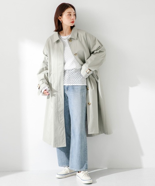 URBAN RESEARCH Sonny Label(アーバンリサーチサニーレーベル)の「オーバーサイズステンカラーコート(ステンカラーコート・レディース・ライトグレー/ベージュ/チャコールグレー・FREE)」の10枚目の写真