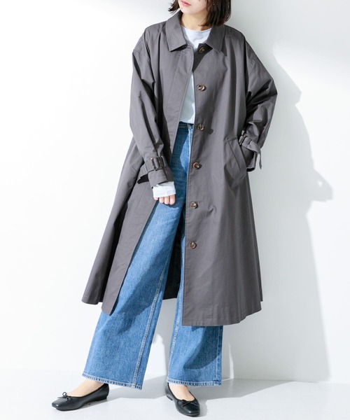 URBAN RESEARCH Sonny Label(アーバンリサーチサニーレーベル)の「オーバーサイズステンカラーコート(ステンカラーコート・レディース・ライトグレー/ベージュ/チャコールグレー・FREE)」の16枚目の写真