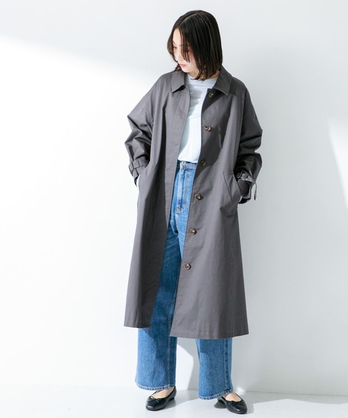 URBAN RESEARCH Sonny Label(アーバンリサーチサニーレーベル)の「オーバーサイズステンカラーコート(ステンカラーコート・レディース・ライトグレー/ベージュ/チャコールグレー・FREE)」の18枚目の写真