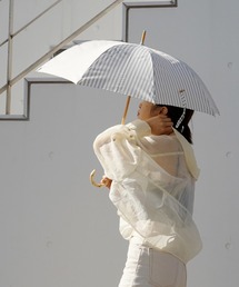 because | because（ビコーズ）Plain Color&Stripe&Check&Botanical Print 晴雨兼用傘（UVカット）(長傘)