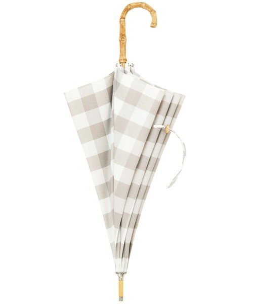 because（ビコーズ）の「because（ビコーズ）Plain Color&Stripe&Check&Botanical Print 晴雨兼用傘（UVカット）（長傘・レディース・ネイビー/グレー/グレー×ホワイト/サックスブルー/ブラック/アイボリー/ホワイト系その他/グリーン/グレー系その他2/オレンジ/ブルー・ONE SIZE）」の18枚目の写真