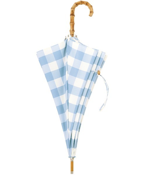 because（ビコーズ）の「because（ビコーズ）Plain Color&Stripe&Check&Botanical Print 晴雨兼用傘（UVカット）（長傘・レディース・ネイビー/グレー/グレー×ホワイト/サックスブルー/ブラック/アイボリー/ホワイト系その他/グリーン/グレー系その他2/オレンジ/ブルー・ONE SIZE）」の20枚目の写真