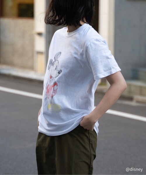 Disney(ディズニー)の「∴【 Goodwear × Disney / グッドウェア × ディズニー 】 ミッキーマウス ヴィンテージ プリントTシャツ(Tシャツ/カットソー・メンズ・ホワイト/ブラック・L/M/XL)」の15枚目の写真