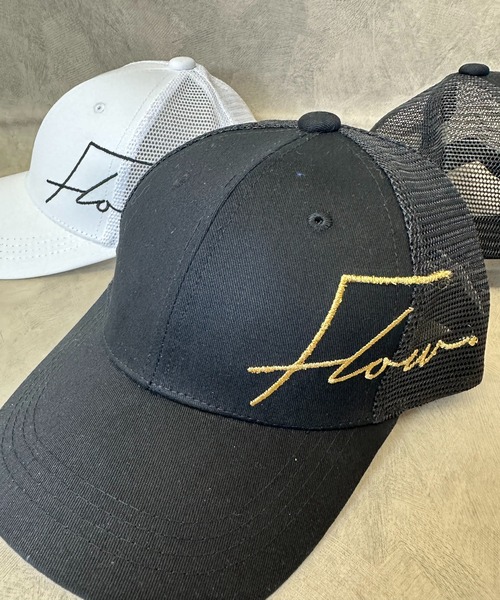 BAYBLO（ベイブロ）の「(KS)FLOW ロゴメッシュキャップ（キャップ・メンズ・ホワイト×ブラック/ブラック×ホワイト/ブラック×ゴールド・FREE）」の3枚目の写真