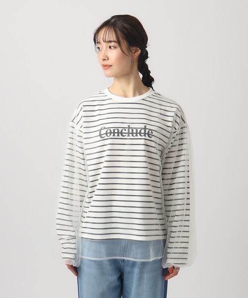 セール】チュールペプラムトップス（Tシャツ/カットソー